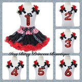 Pirate Black & Red Baby Pettiskirt