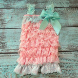 Mint and Pink Lace Playsuit