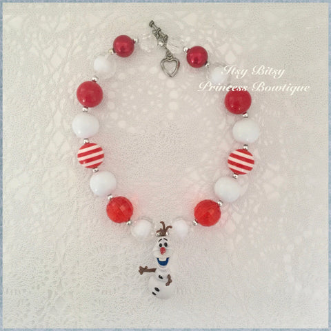 Red and white Oalf Necklace