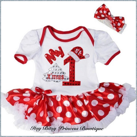 My 1st Christmas Romper Sets