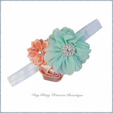 Mint & Peach Blossom Headband