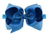 6 Inch bow on elastic headbands