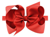 6 Inch bow on elastic headbands