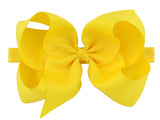 6 Inch bow on elastic headbands