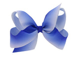 4.5 Inch Rainbow bow Hairclips  -Various Colours-