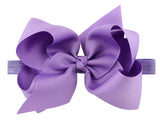 6 Inch bow on elastic headbands