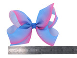 4.5 Inch Rainbow bow Hairclips  -Various Colours-