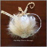 Cream Feather Wrap