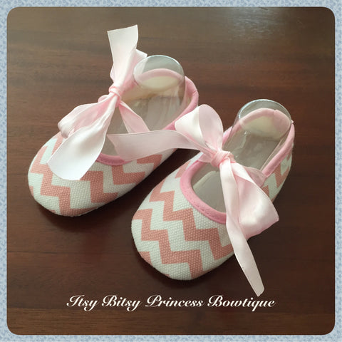 Light Pink Chevron Shoes