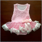 Light Pink Rose and Lace Pettiskirt Romper