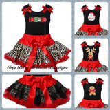 Leopard Print Reversible pettiskirt with gingerbread top