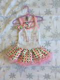 I'm dreaming of a Pink Christmas Rainbow polka dot dress