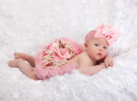 Light Pink Floral Rose Baby Pettiskirt