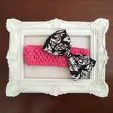 Damask bow Headbands