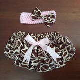 Giraffe Print Satin Ruffle Bum