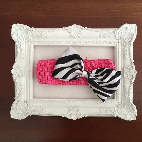 Zebra bow Headbands (In Stock)