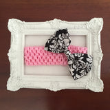 Damask bow Headbands