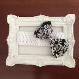 Damask bow Headbands