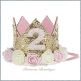 Birthday Party Pink/White Crown