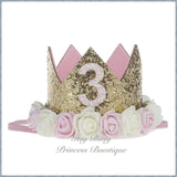 Birthday Party Pink/White Crown