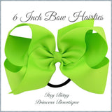 6 Inch bow hair ties