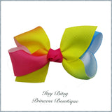 Various size Rainbow bow Hairclips