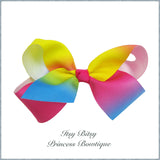 Various size Rainbow bow Hairclips