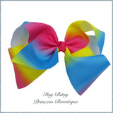 Various size Rainbow bow Hairclips