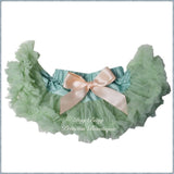 Pistachio and peach bow baby Pettiskirt