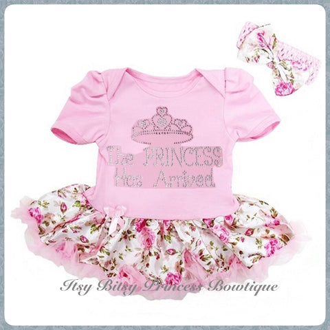 The Princess Has Arrived Floral Romper