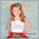 Rhinestone Santa BABY Christmas tops