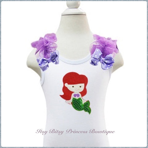 Mermaid / Ariel birthday top