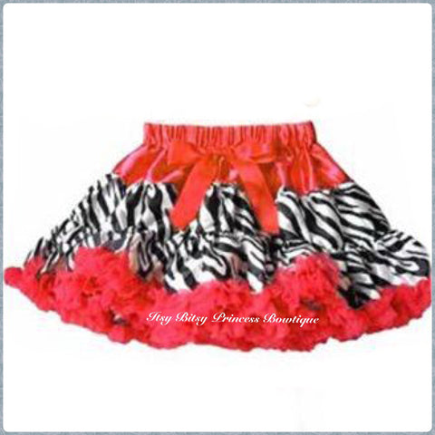 Red Zebra Print Pettiskirt