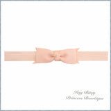 3 Inch Small flat bow on Elastic headbands