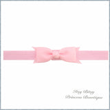 3 Inch Small flat bow on Elastic headbands