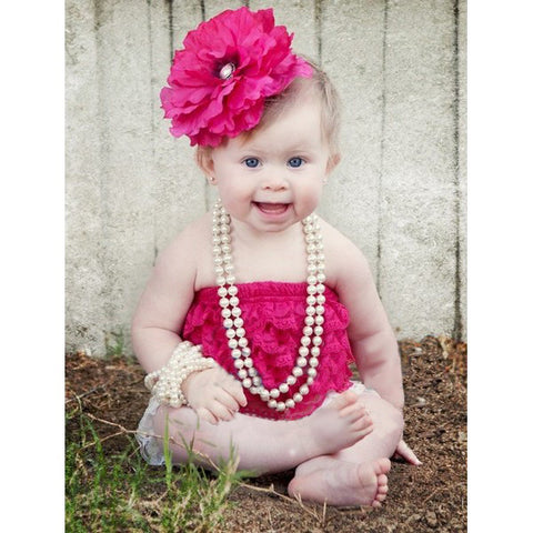 Raspberry lace tube top