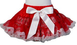 Red/White/Green Chevron Reversible pettiskirt