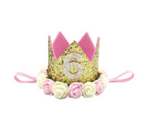 Birthday Party Pink/White Crown