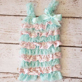 Mint and Pink Chevron Lace Playsuit