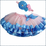 Rose Quartz & Serenity Satin Trimmed Tutu