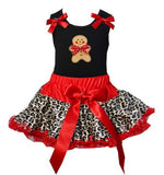 Leopard Print Reversible pettiskirt with gingerbread top