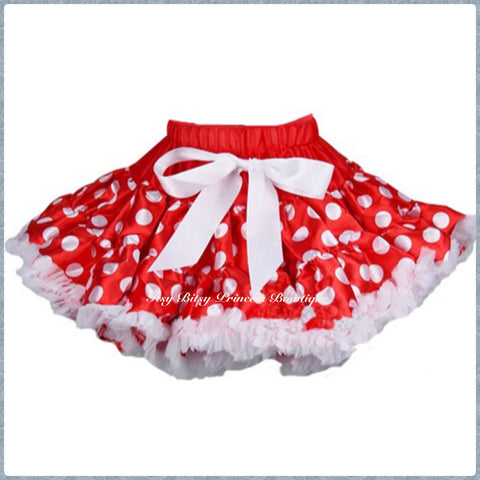 Red and White Minnie Polka Dots Pettiskirt