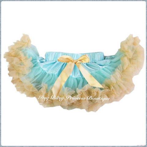 Mint and Gold Baby Pettiskirt