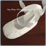 White Lace Baby Ballet Shoes