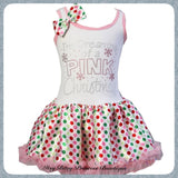 I'm dreaming of a Pink Christmas Rainbow polka dot dress