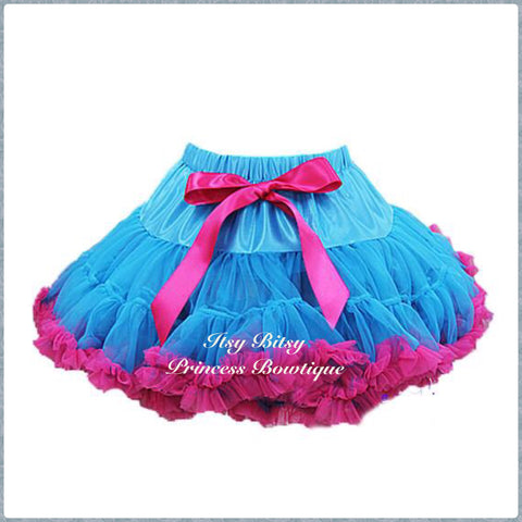 Peacock Blue and Hot Pink Pettiskirt