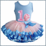 Rose Quartz & Serenity Satin Trimmed Tutu