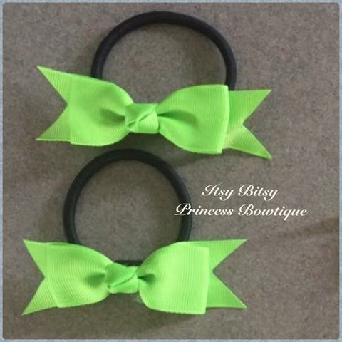 3 Inch Small flat bow hair tie