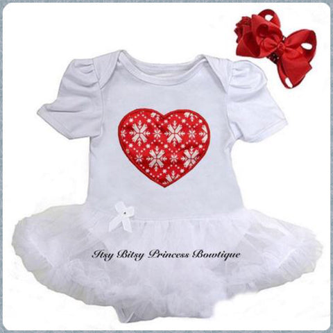 Snowflake Heart Bodysuit set