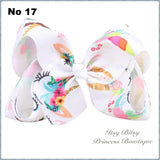 7-8 Inch Unicorn bow Hairclips - Multiple Colours-